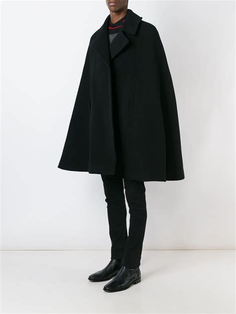 givenchy manteau droit en grain de poudre fluide noir|Veste en laine à détail 4G Liquid .